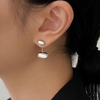 Hansha-Oval Alloy Dangle Earring