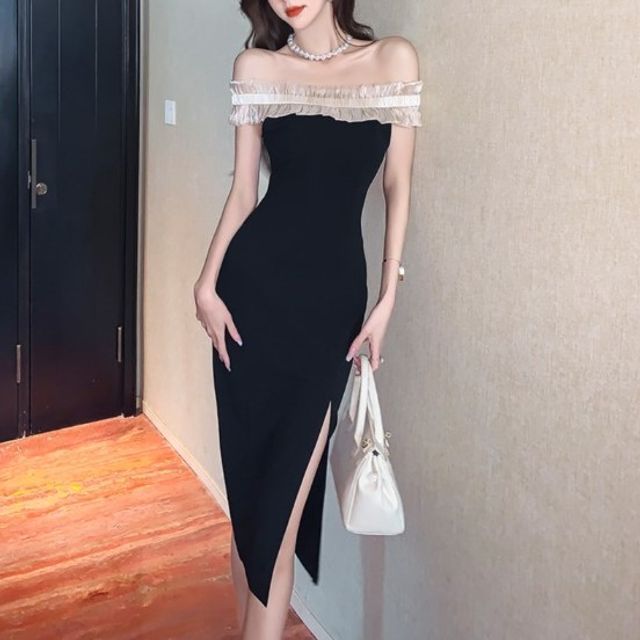 white off the shoulder swing dress Odella Off The Shoulder Smocked Maxi Dress - Off White Extra Large | Women's Online Boutique | Boho Chic Style