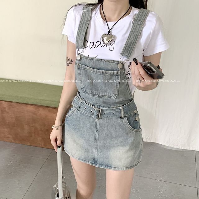 white christmas dresses Cream Afia Denim Pinafore – Broderick's Clothing Co main image 0