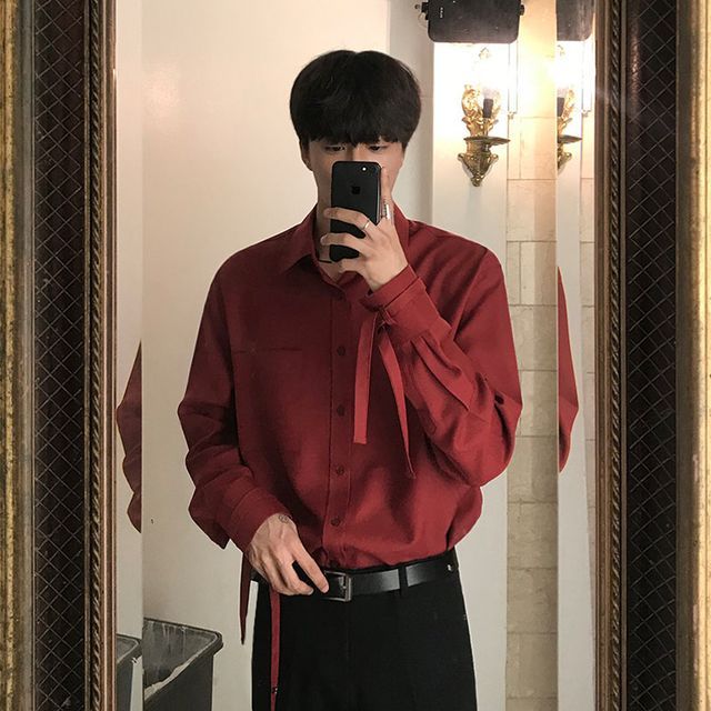 DragonRoad-Long-Sleeve Plain Shirt