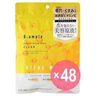 Cosmetex Roland - B:ample Vital White Beauty Serum Mask Clear (x48) (Bulk Box)
