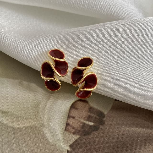 Forainer-Irregular Glaze Clip-On Earring