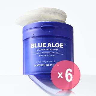 NATURE REPUBLIC - Blue Aloe Calming Pore Pad (x6) (Bulk Box)