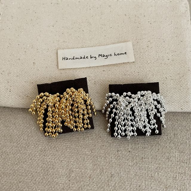 Panda Dama-Beaded Fringed Drop Earring