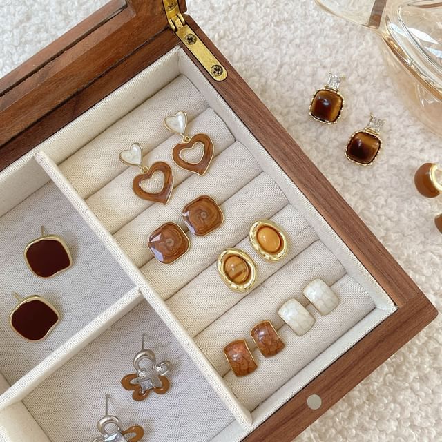 Rodiv-Glaze Alloy Earring Various Designs