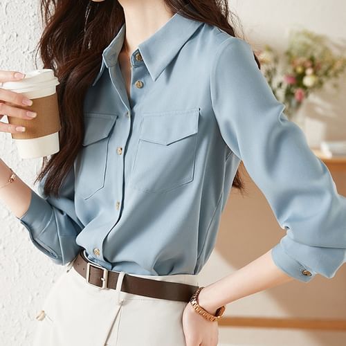 Asymmetric Lined Shirt-