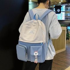 HOVERUP - 双色尼龙拉链背包 HOVERUP - 双色尼龙拉链背包
