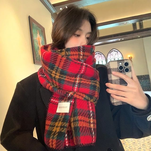 Frior-Plaid Scarf