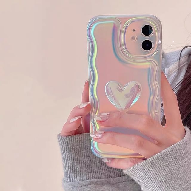 Galeon - Holographic Heart Phone Case - iPhone 15 Pro Max / 15 Pro / 15 / 14 Pro Max / 14 Pro / 14 Plus / 14 / 13 Pro Max / 13 Pro / 13 / 12 Pro Max / 12 Pro / 12 / 11 Pro Max / 11 / XS Max / XR / X / XS | YesStyle Galeon - Holographic Heart Phone Case - iPhone 15 Pro Max / 15 Pro / 15 / 14 Pro Max / 14 Pro / 14 Plus / 14 / 13 Pro Max / 13 Pro / 13 / 12 Pro Max / 12 Pro / 12 / 11 Pro Max / 11 / XS Max / XR / X / XS | YesStyle