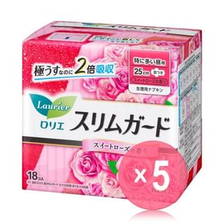 Kao - Laurier Ultra Slim Night Wing Sanitary Pads 25cm 5pcs Bundle Set