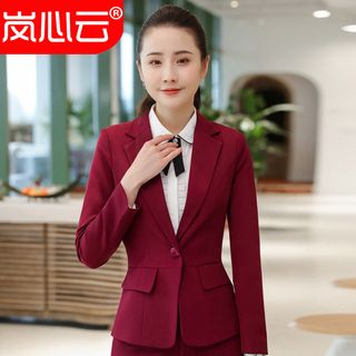 Skyheart-Conjunto de chalecoblazer con botonesfalda lápiz minipantalón de vestir slimcamisa de manga larga