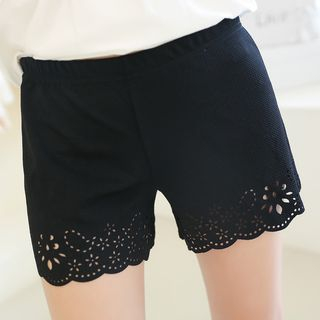 Wildery-Perforated Scallop Hem Undershorts