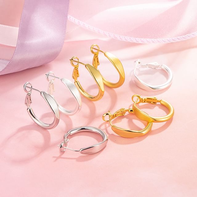 Forainer-Alloy Hoop Earring Various Designs