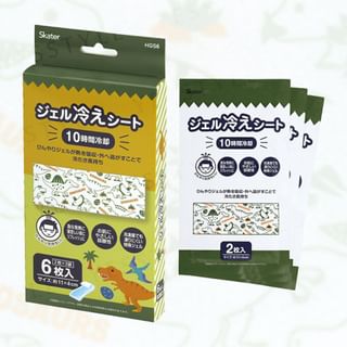 Skater - Dinosaur Pattern Cooling Gel Sheet 6 pcs