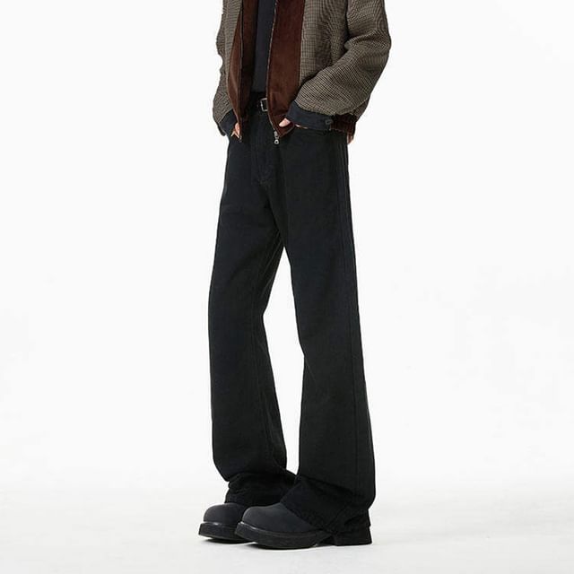 Priam-Mid Rise Washed Bootcut Jeans