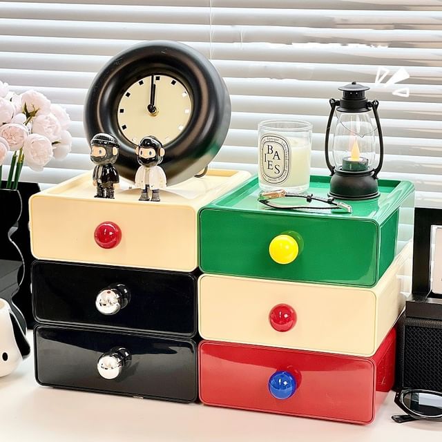 Yunikon-Two-Tone Plastic Drawer Desk Organizer