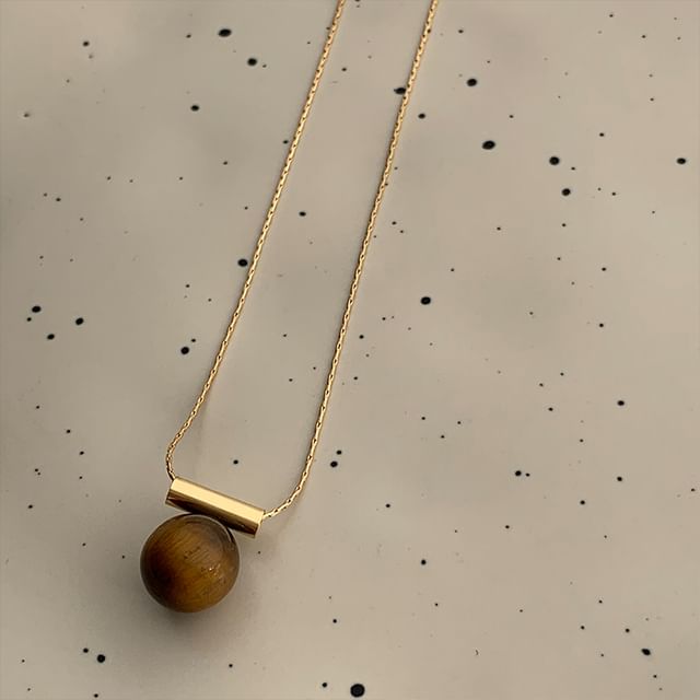 Jael-Bead Bar Necklace