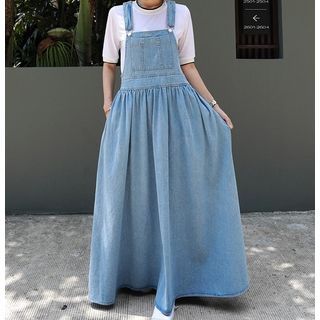 Juanita - Maxi Denim Jumper Dress | YesStyle
