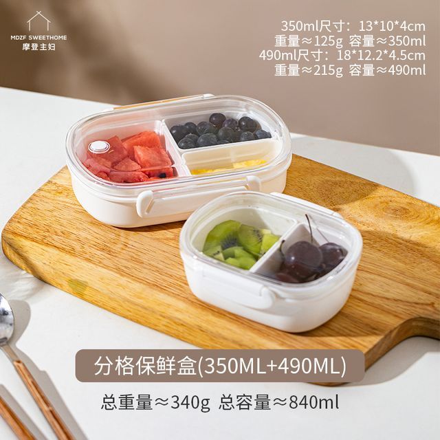 Modern Wife - Plastic Divided Lunch Box (various designs) / Set