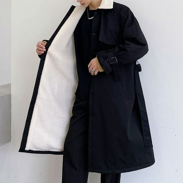 fleece lined trench coat