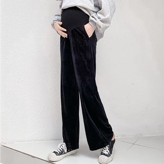 Momare - Maternity Velvet Wide Leg Pants | YesStyle