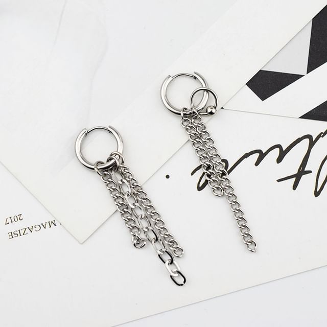 Juanitro-Chain Stainless Steel Dangle Earring Various Designs