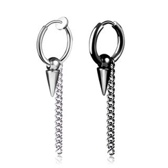 Prushia - Stainless Steel Chain Dangle Earring Prushia - Stainless Steel Chain Dangle Earring