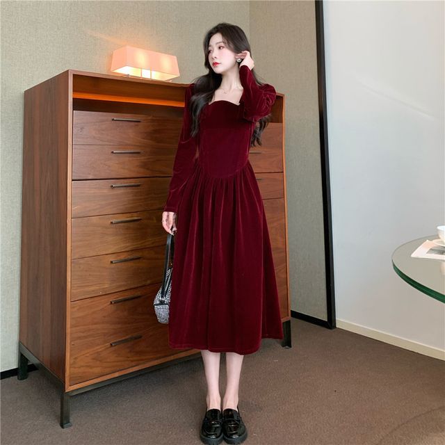 knee length dresses for ladies Smocked Holland Dress W. Rhinestone main image 0