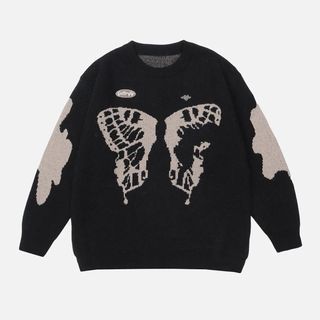 Louis Vuitton Butterflies Crewneck sweater black sz L