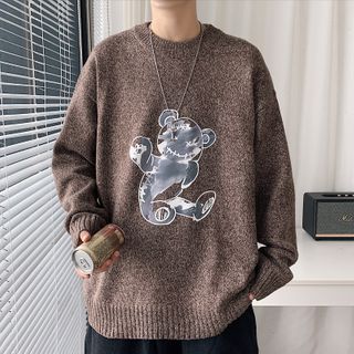 YERGO - Bear Print Sweater | YesStyle