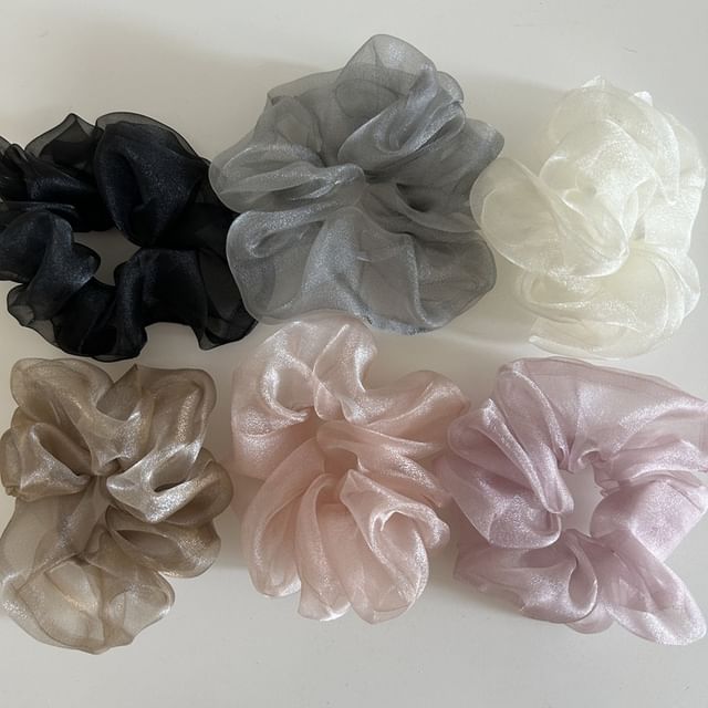 enthice-Plain Mesh Scrunchie