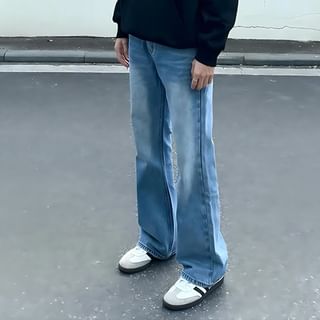 Derbundy-High Waist Bootcut Jeans