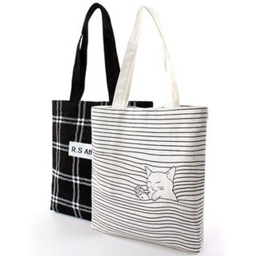 Aloaf - Printed Canvas Shopper Bag | YesStyle