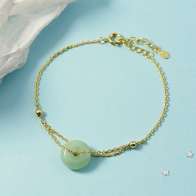 Forainer-Gemstone Alloy Bracelet