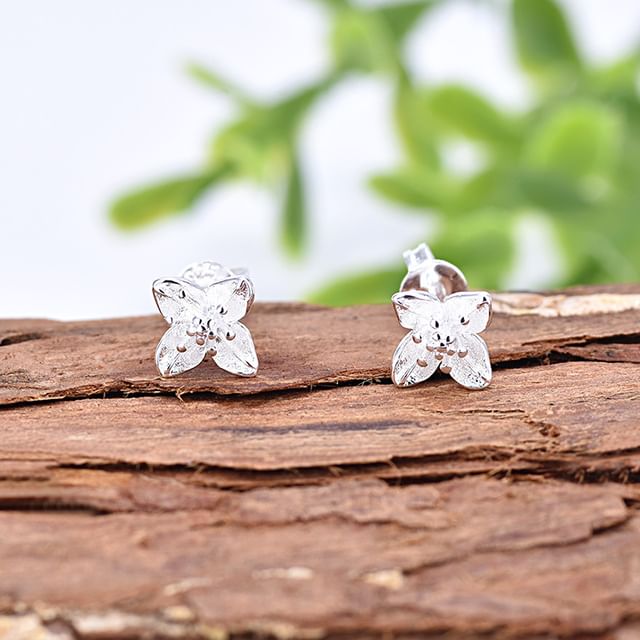 Gaya-925 Sterling Silver Small Flower Stud Earrings