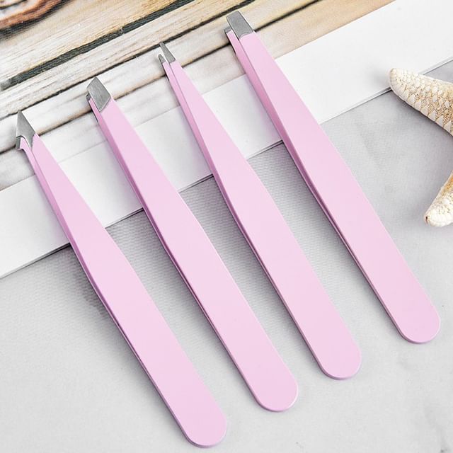 Choyu-Set de 4 Pinzas para depilar de acero inoxidable Varios diseños