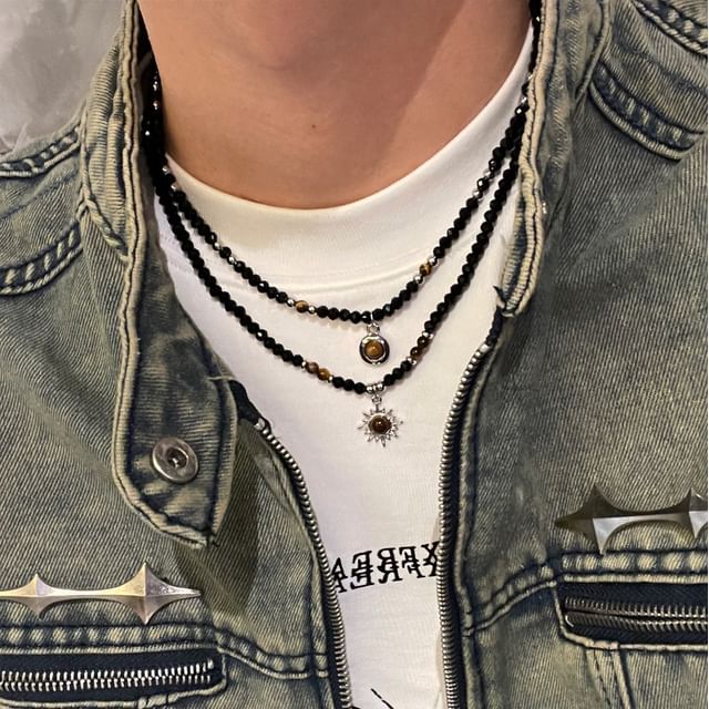 Lilafey-Sun Pendant Beaded Necklace