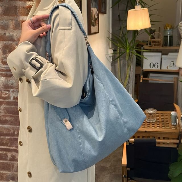 Bolso-Plain Fabric Tote Bag