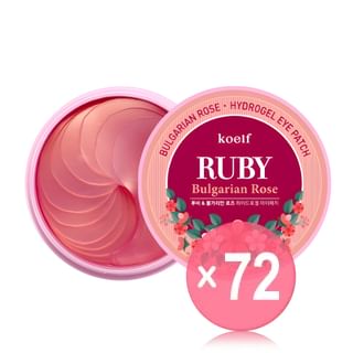 PETITFEE - koelf Ruby & Bulgarian Rose Eye Patch 60pcs (x72) (Bulk Box)