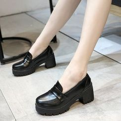 Wello - Block-Heel Platform Loafers