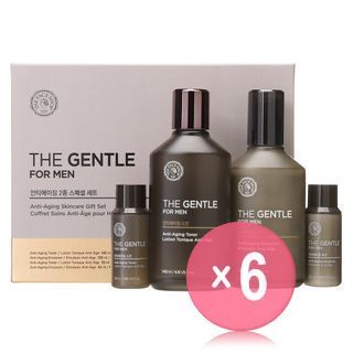 THE FACE SHOP - The Gentle For Men Anti-Aging Special Gift Set: Skin 140ml + 32ml + Lotion 130ml + 32ml (x6) (Bulk Box)