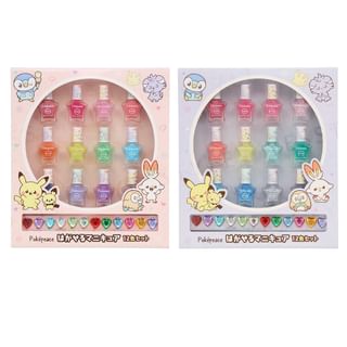 SHOBIDO - Pokemon Peaceful Place Removable Nail Polish 12 Colors Set