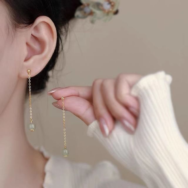 pexrl jewelry-Gemstone Drop Earring