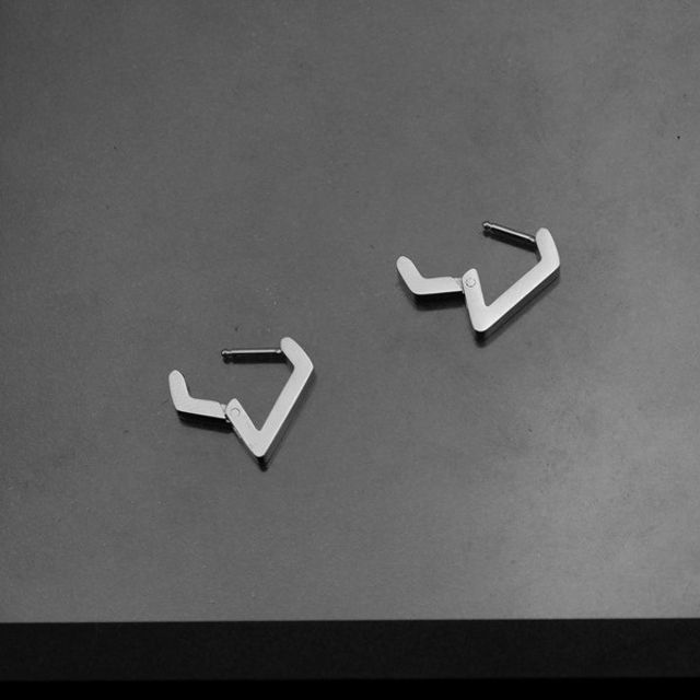 Juanitro-Geometry Stainless Steel Ear Stud