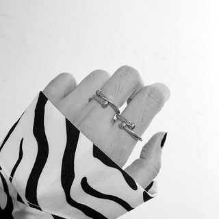 PANGU-Stainless Steel Ribbed Open Ring