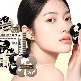 xixi - Wet And Dry Poeder Puff Set - 2 Colors