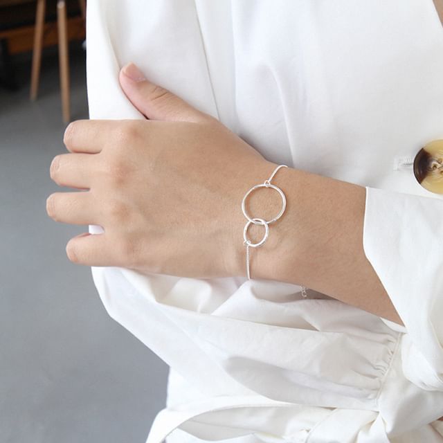 Phoenoa-925 Sterling Silver Interlocking Bracelet