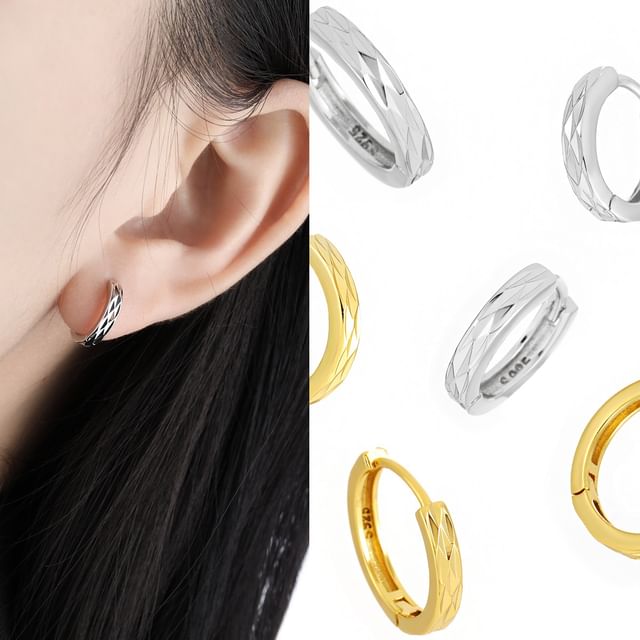 Phoenoa-925 Sterling Silver Hoop Earring
