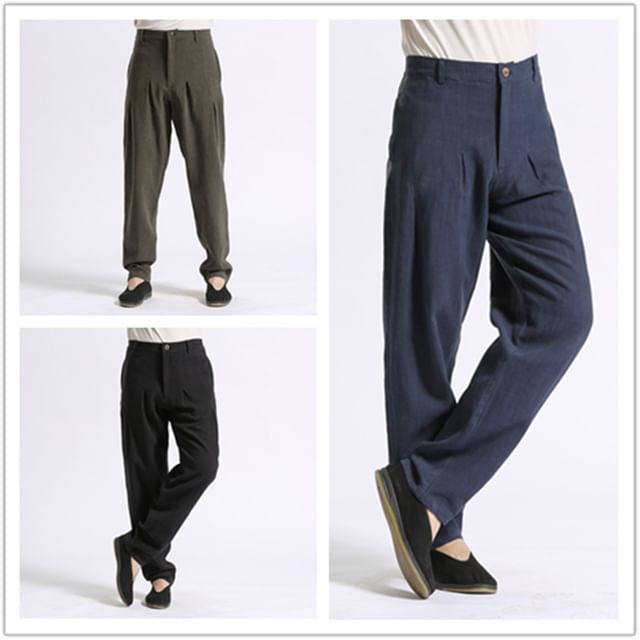 Sparrow Farm-High Waist Plain Tapered Pants