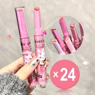 Gege Bear - Heart Shaped Lip Gloss - #01-#03 (x24) (Bulk Box)